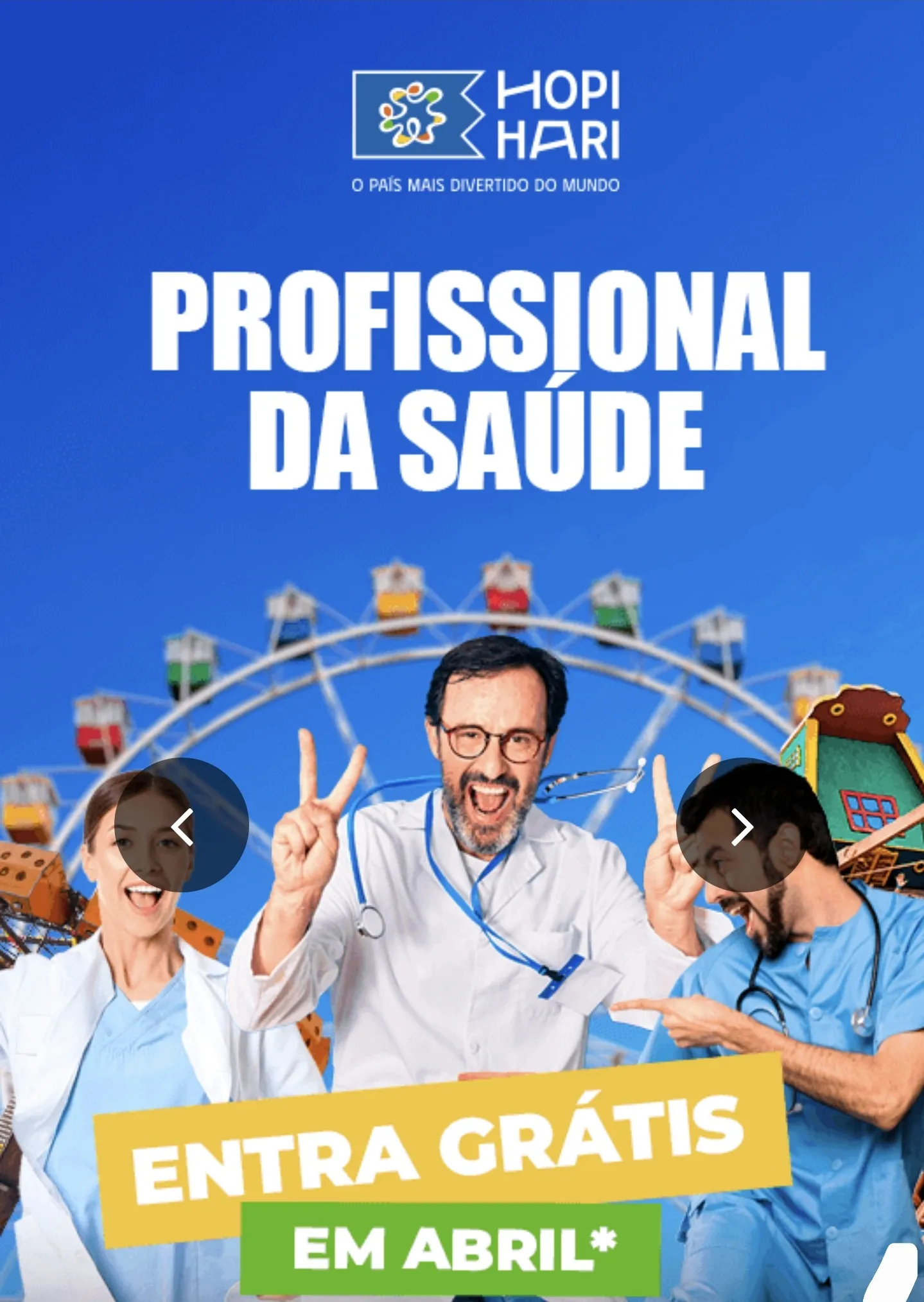 [Sp] Profissionais Da Sade Entram De Graca No Hopi Hari No Ms Abril